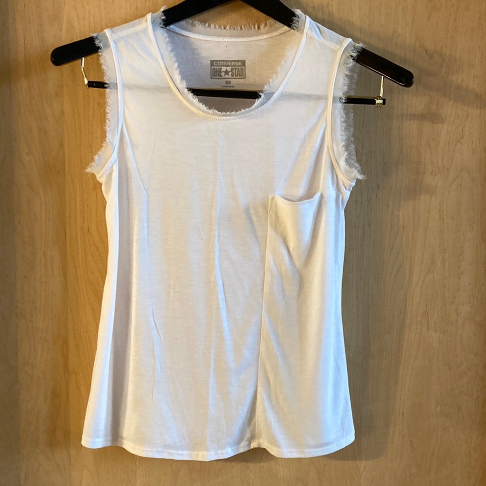 Converse One Star Sheer Tank Top with Pocket, size XS